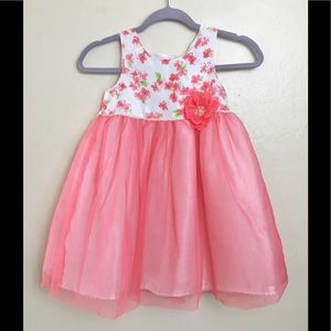 Pinky Girls' Coral Pink Dress Size 6